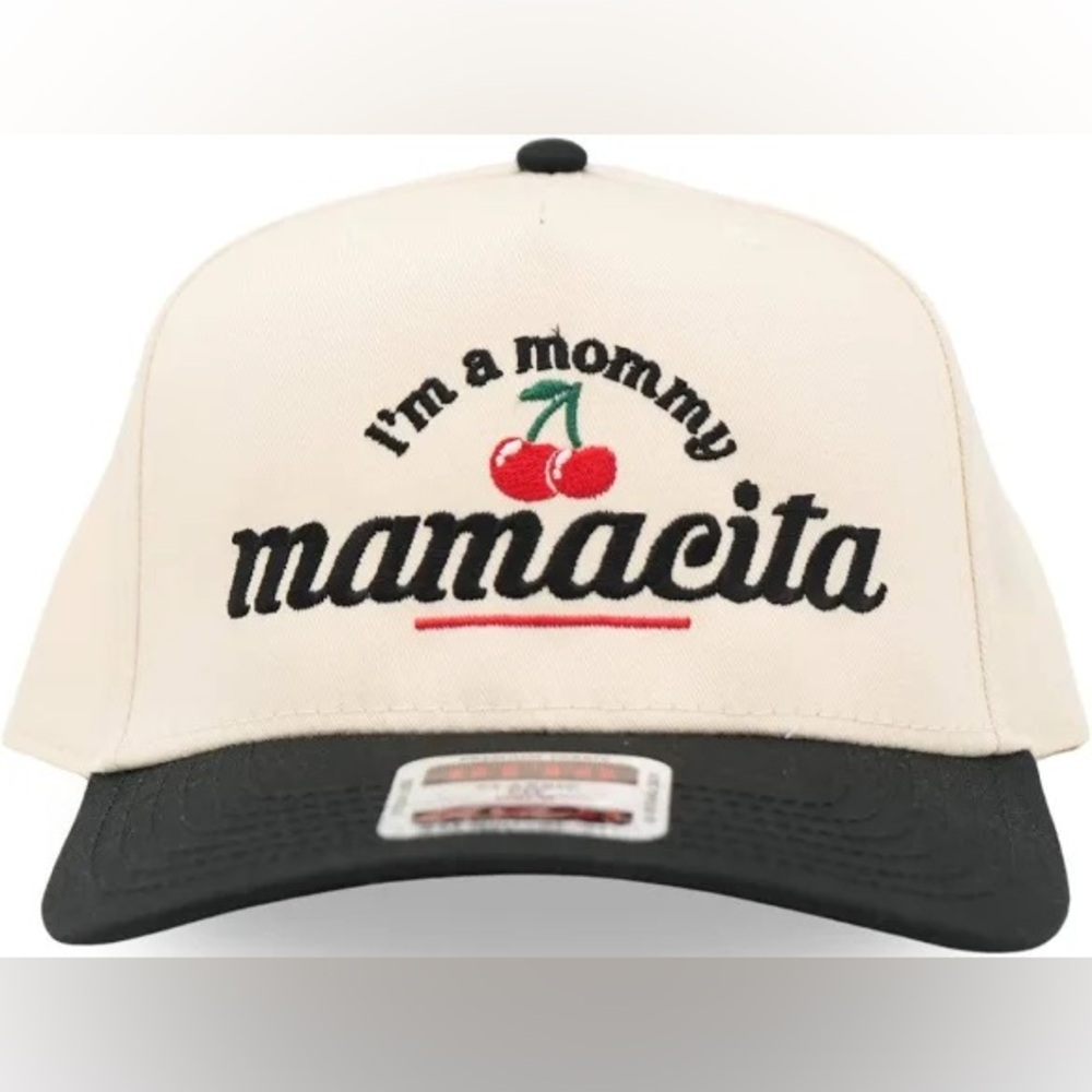 Mamacita SnapBack adjustable hat - Black and Cream